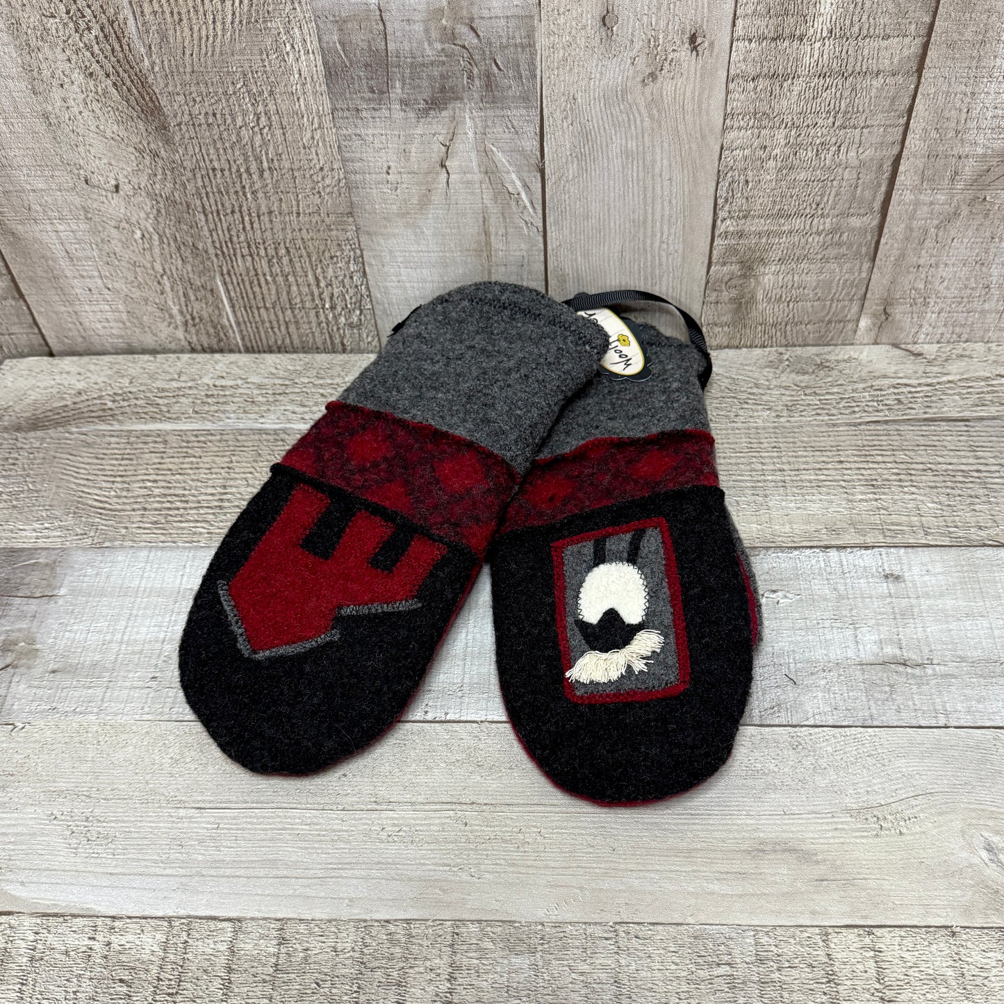 Mitaines en laine bouillie - Woolflower