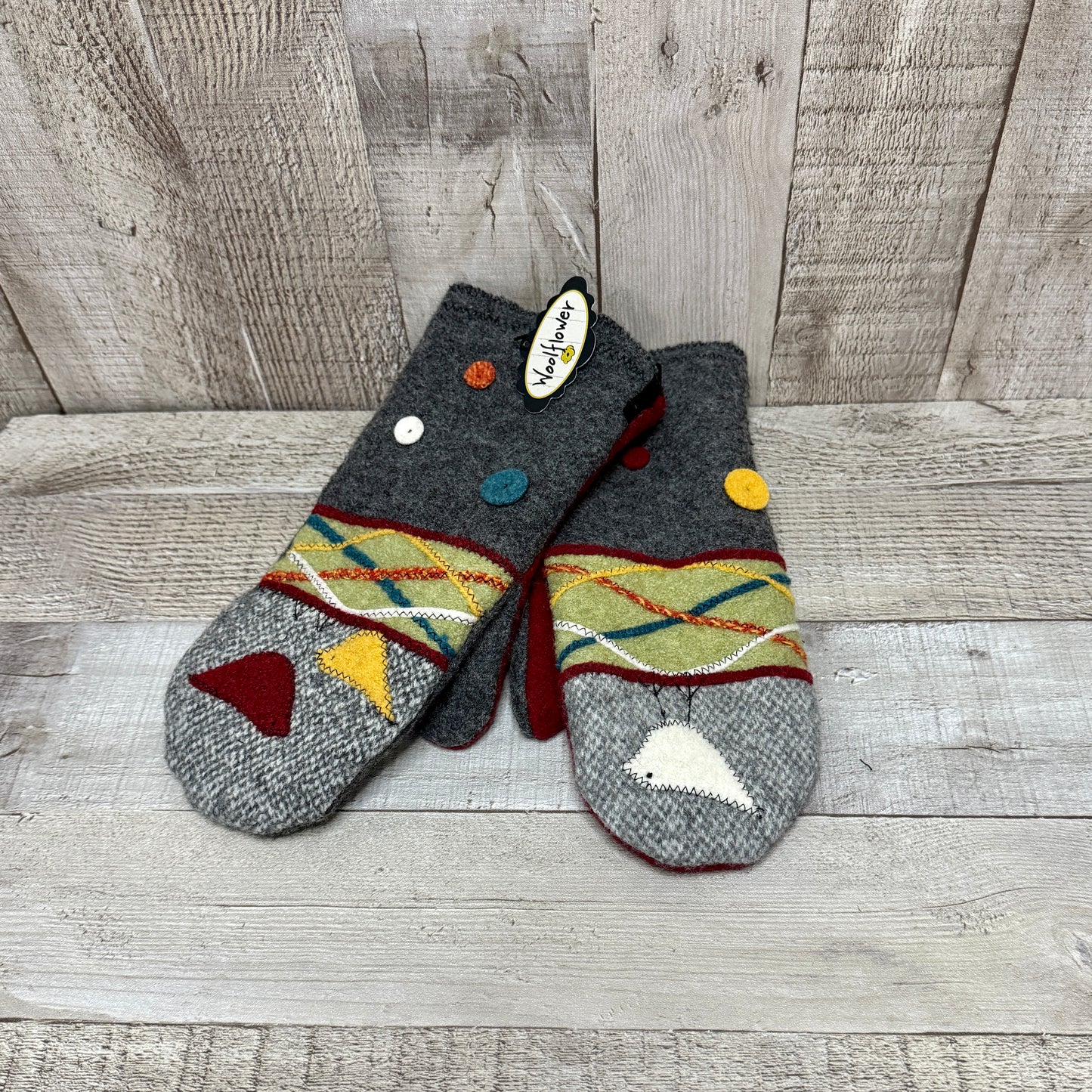 Mitaines en laine bouillie - Woolflower