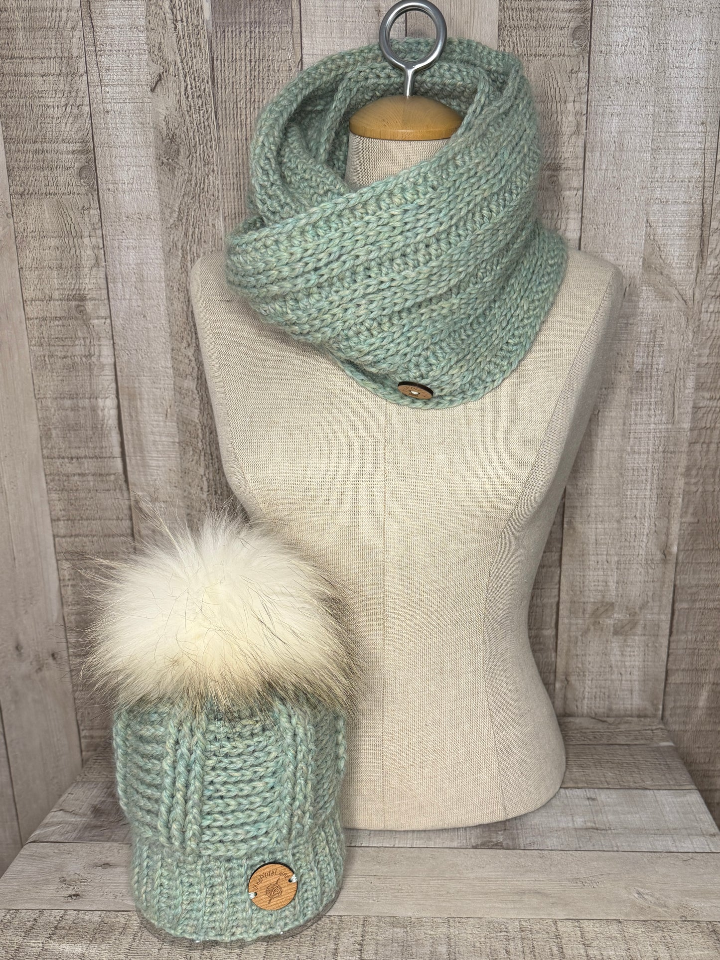 Alpaca and Wool Hat and Scarf Set