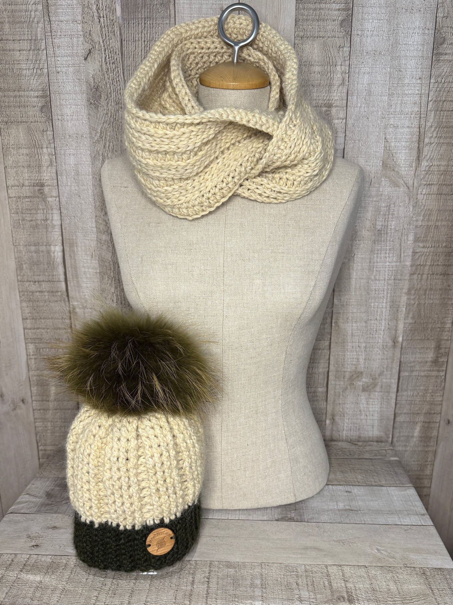 Alpaca and Wool Hat and Scarf Set