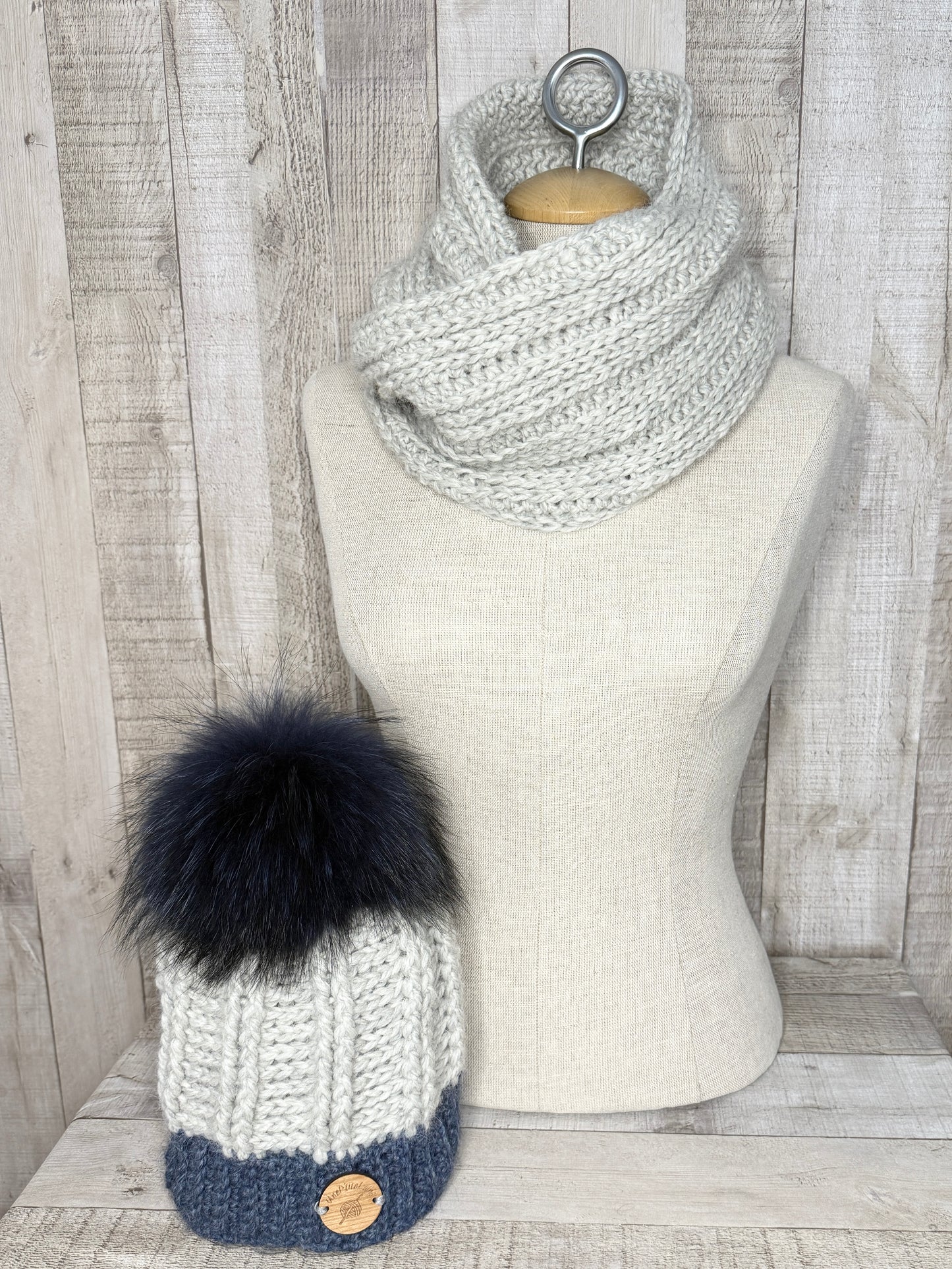 Alpaca and Wool Hat and Scarf Set