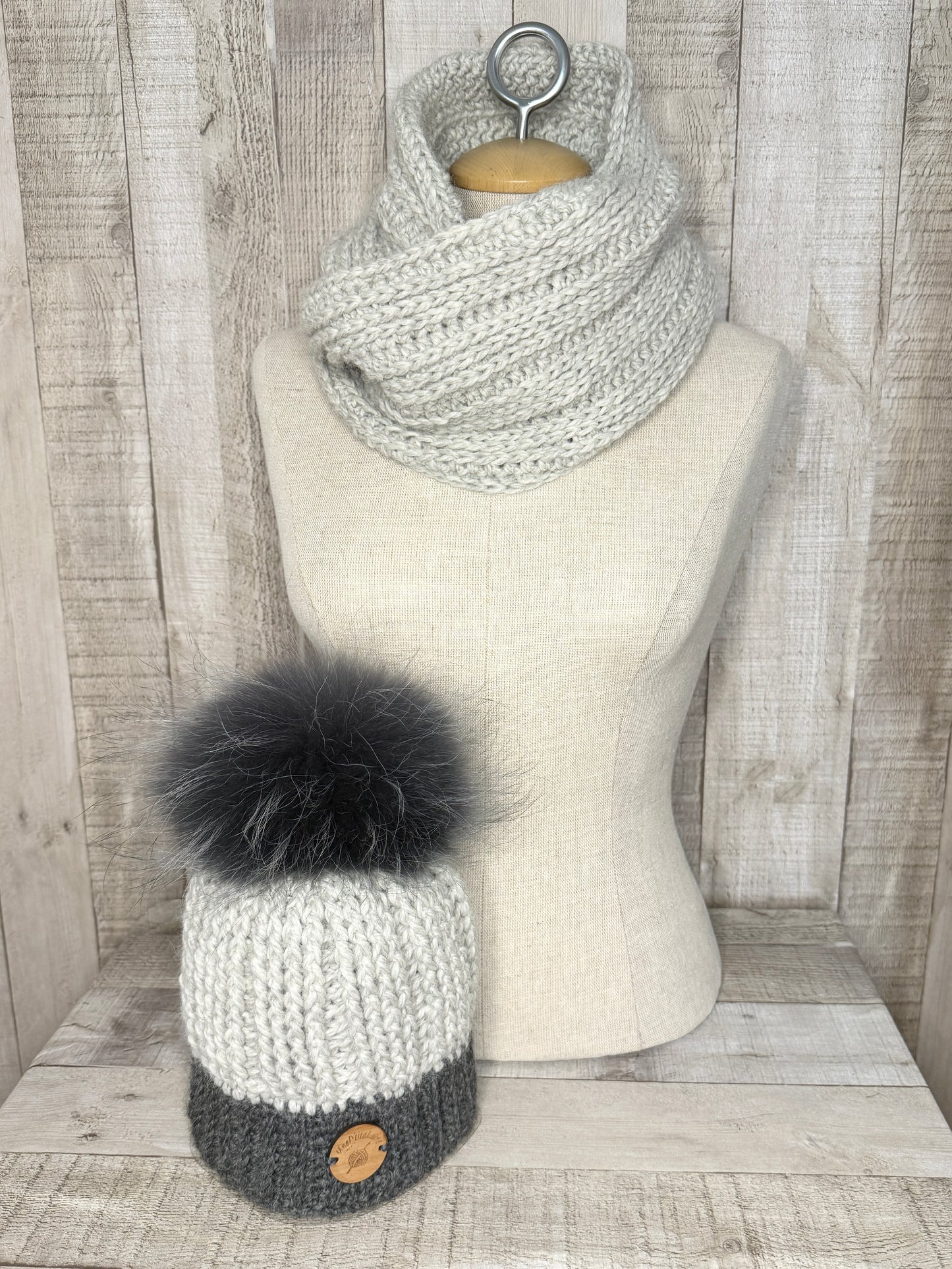 Alpaca and Wool Hat and Scarf Set