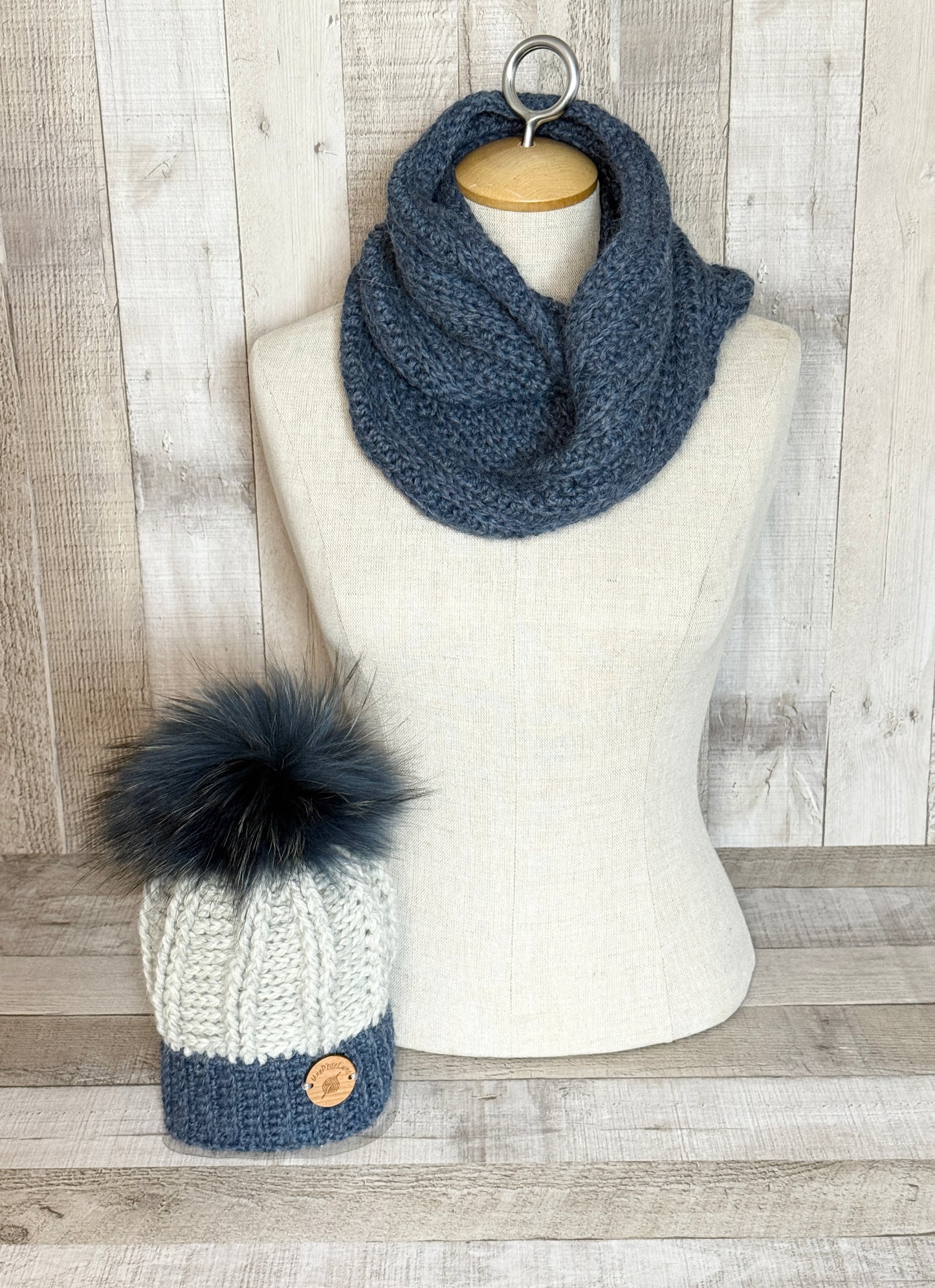 Ensemble tuque et écharpe en alpaga et laine