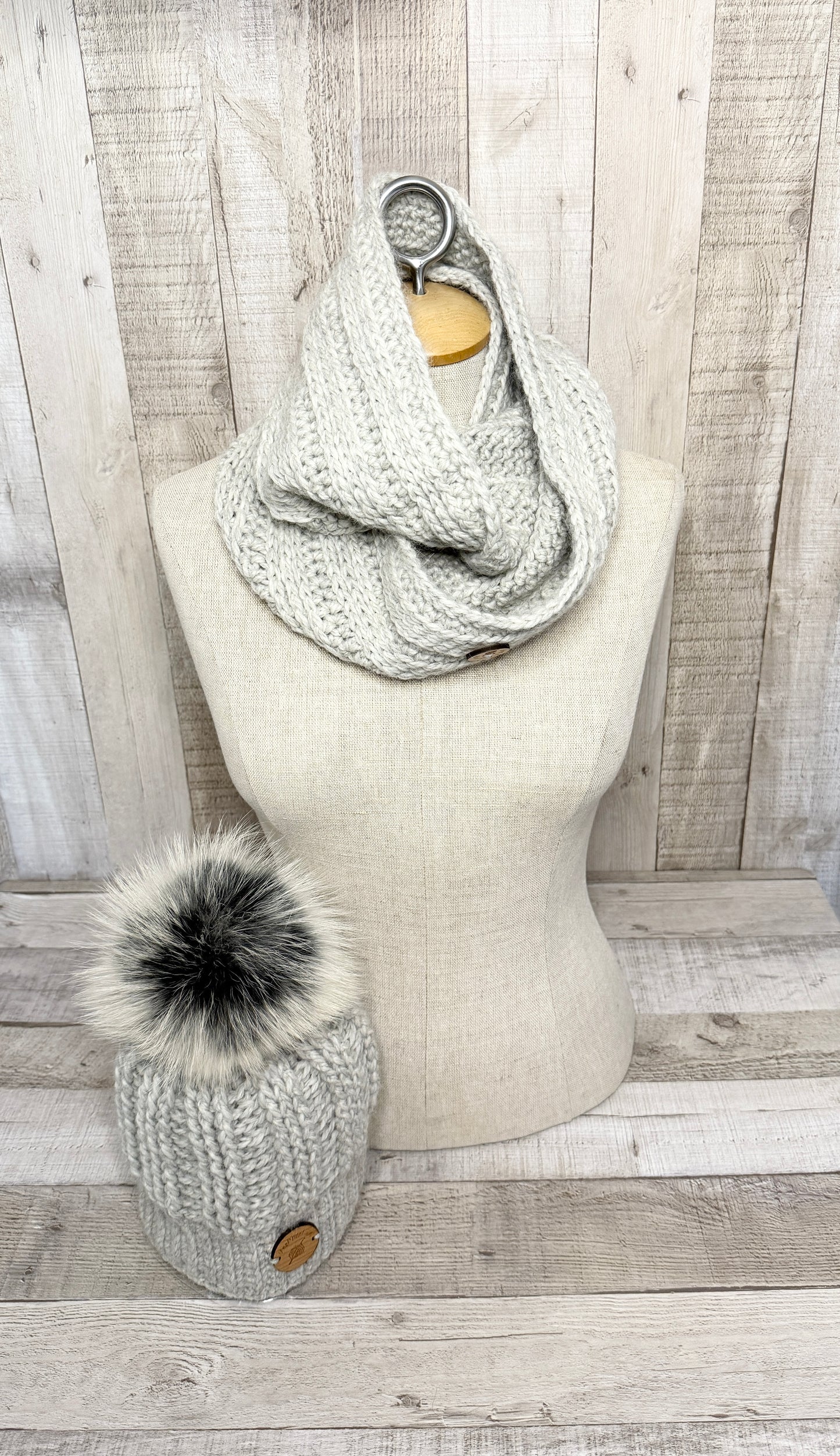 Alpaca and Wool Hat and Scarf Set