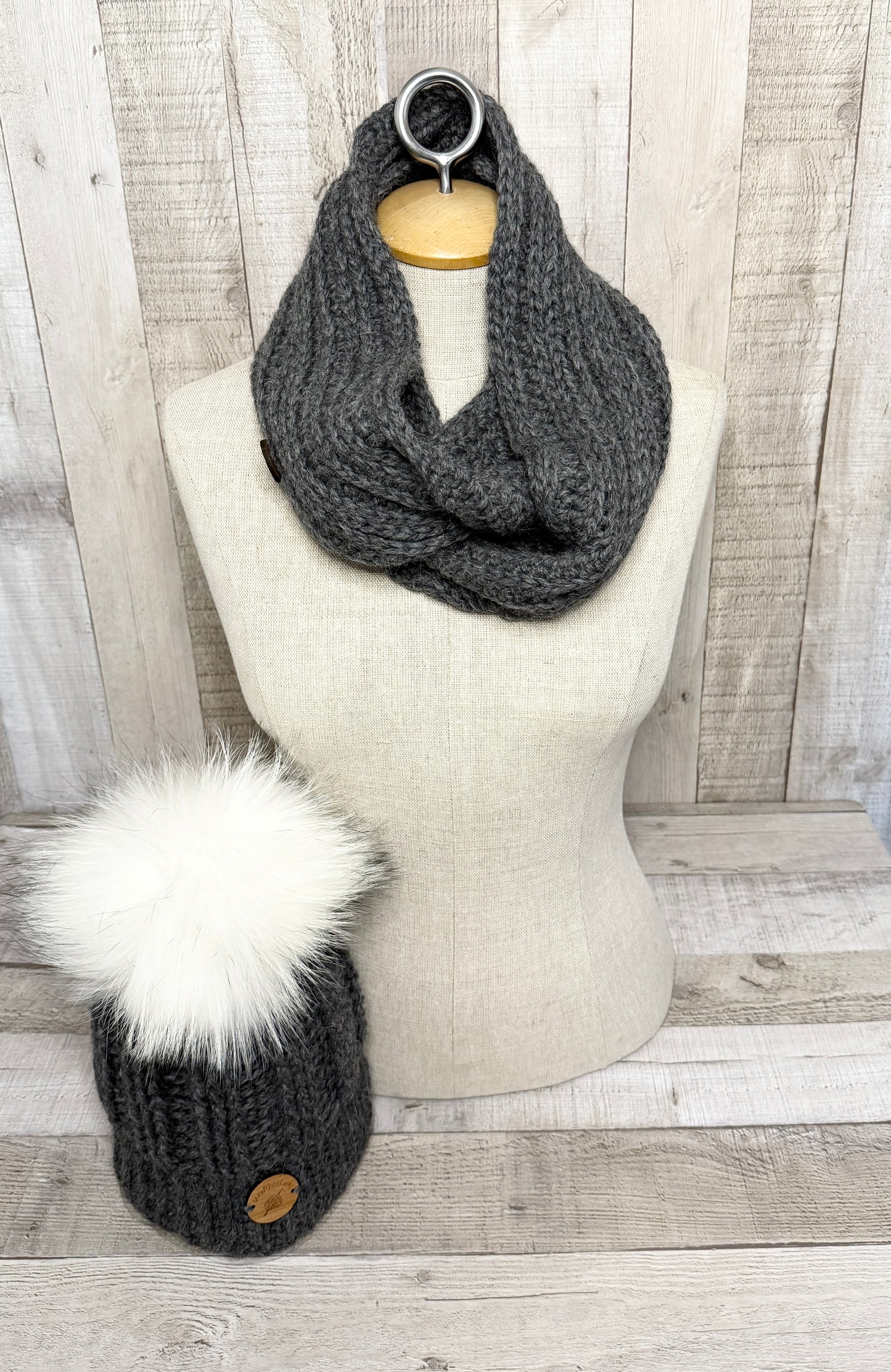 Alpaca and Wool Hat and Scarf Set