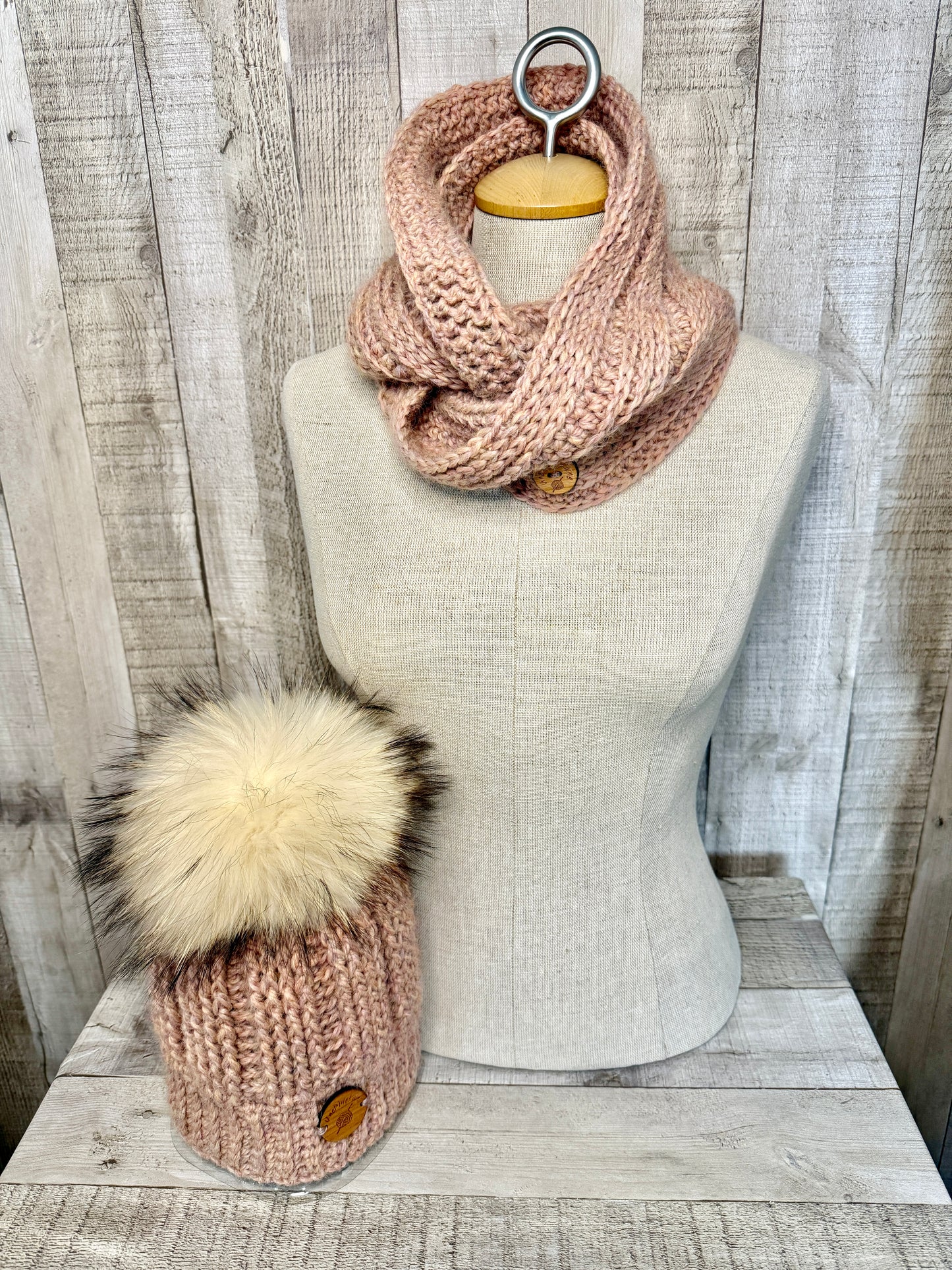 Alpaca and Wool Hat and Scarf Set