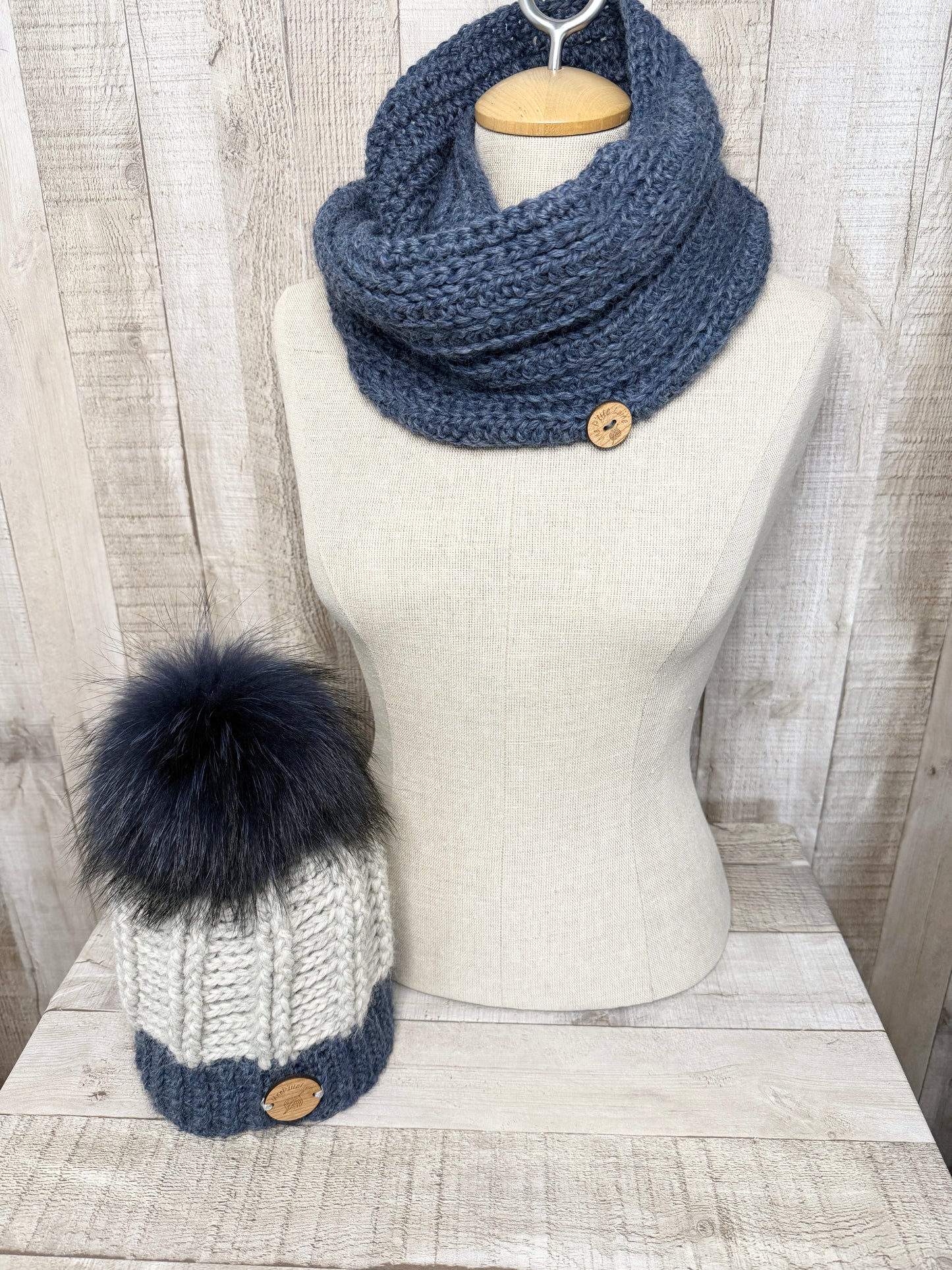 Alpaca and Wool Hat and Scarf Set