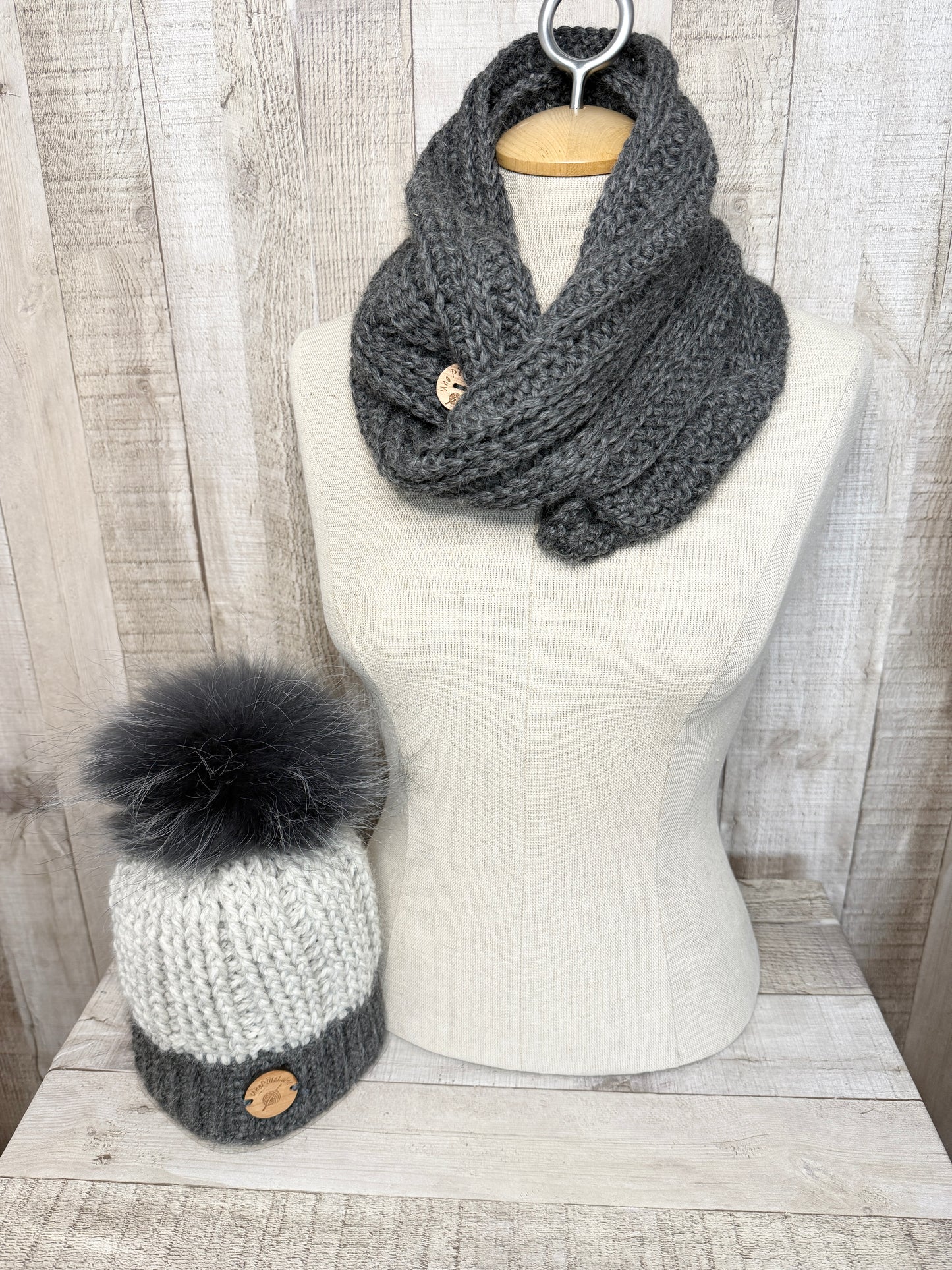 Alpaca and Wool Hat and Scarf Set