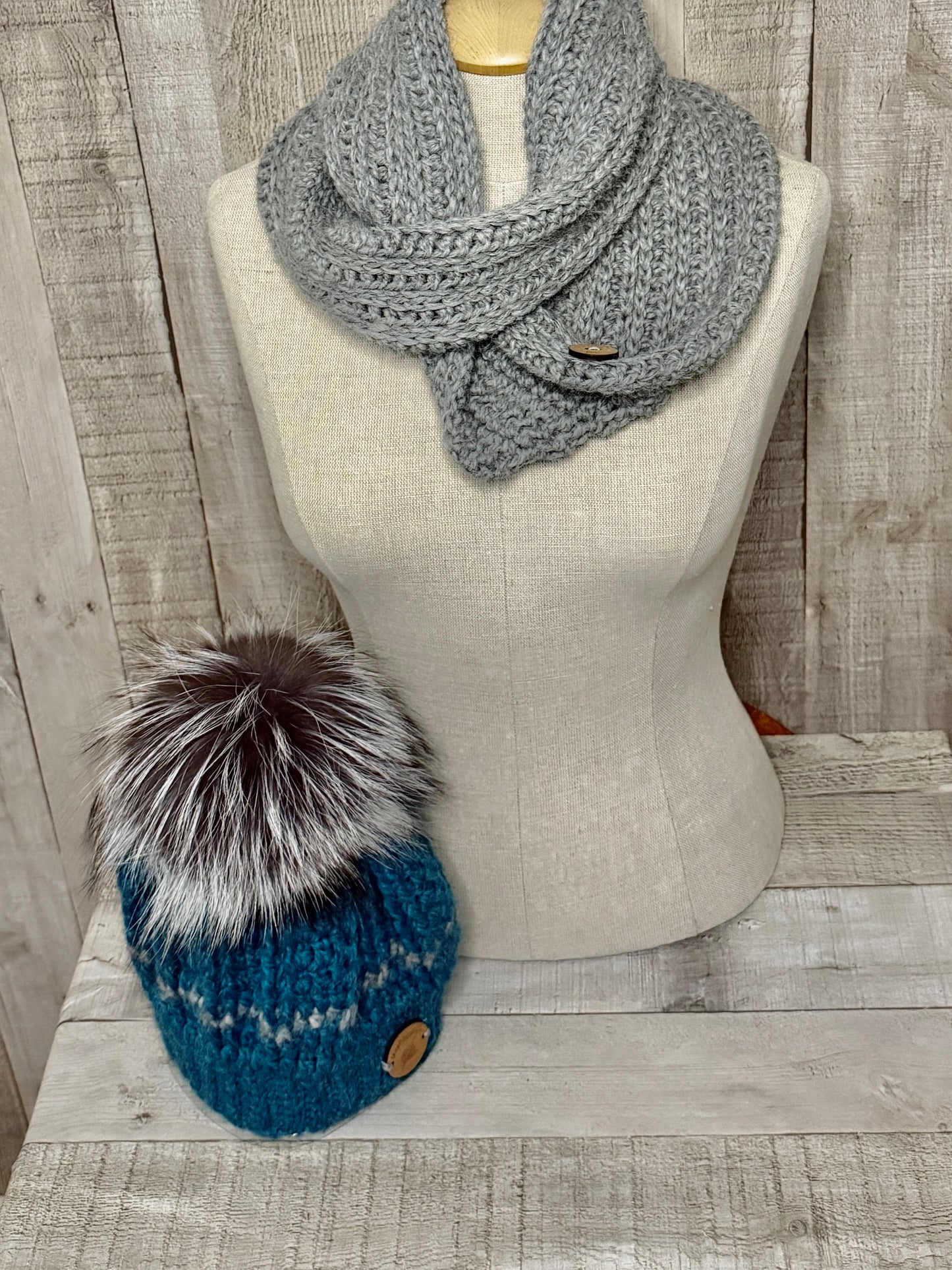 Alpaca and Wool Hat and Scarf Set