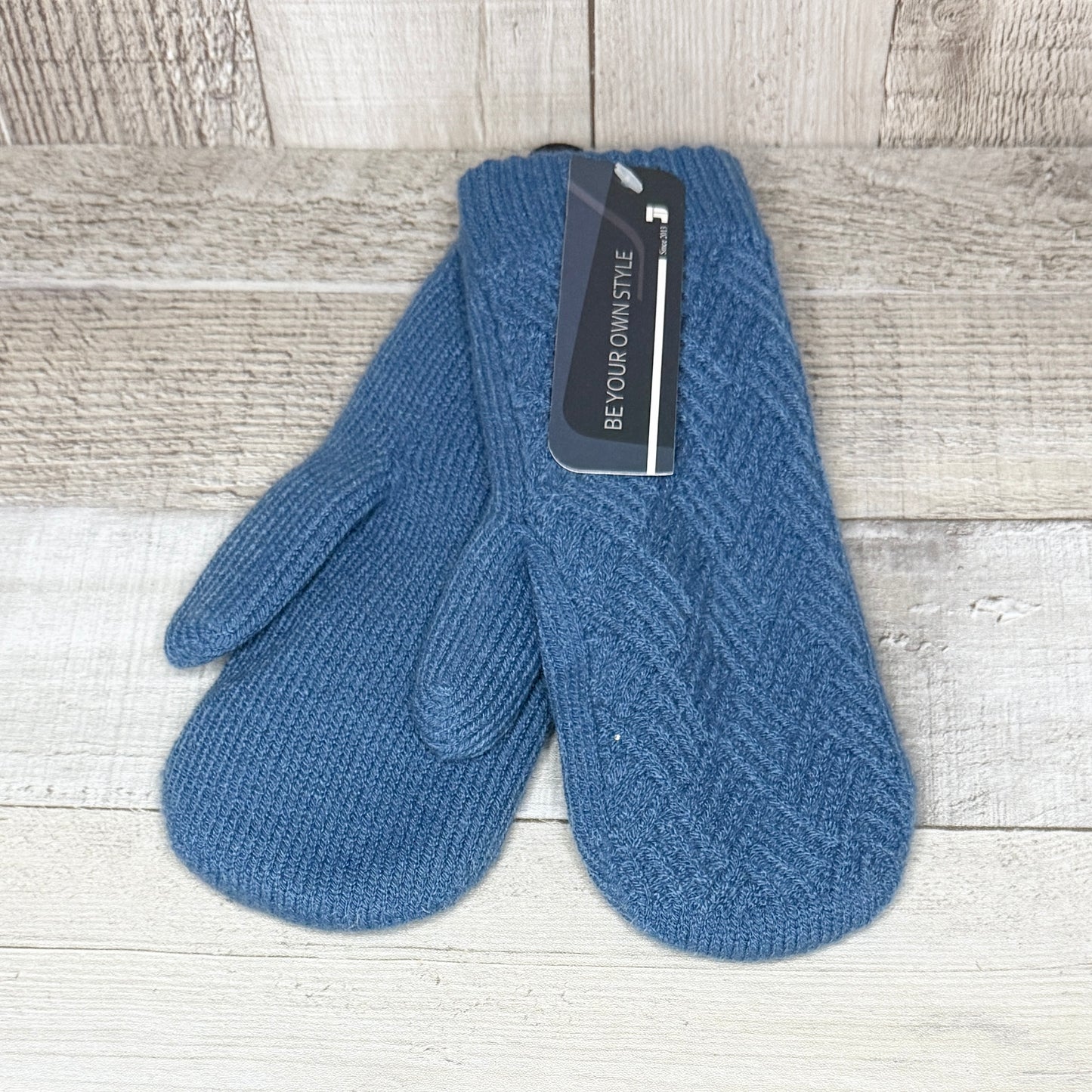 Mitaine tricot en laine et acrylique