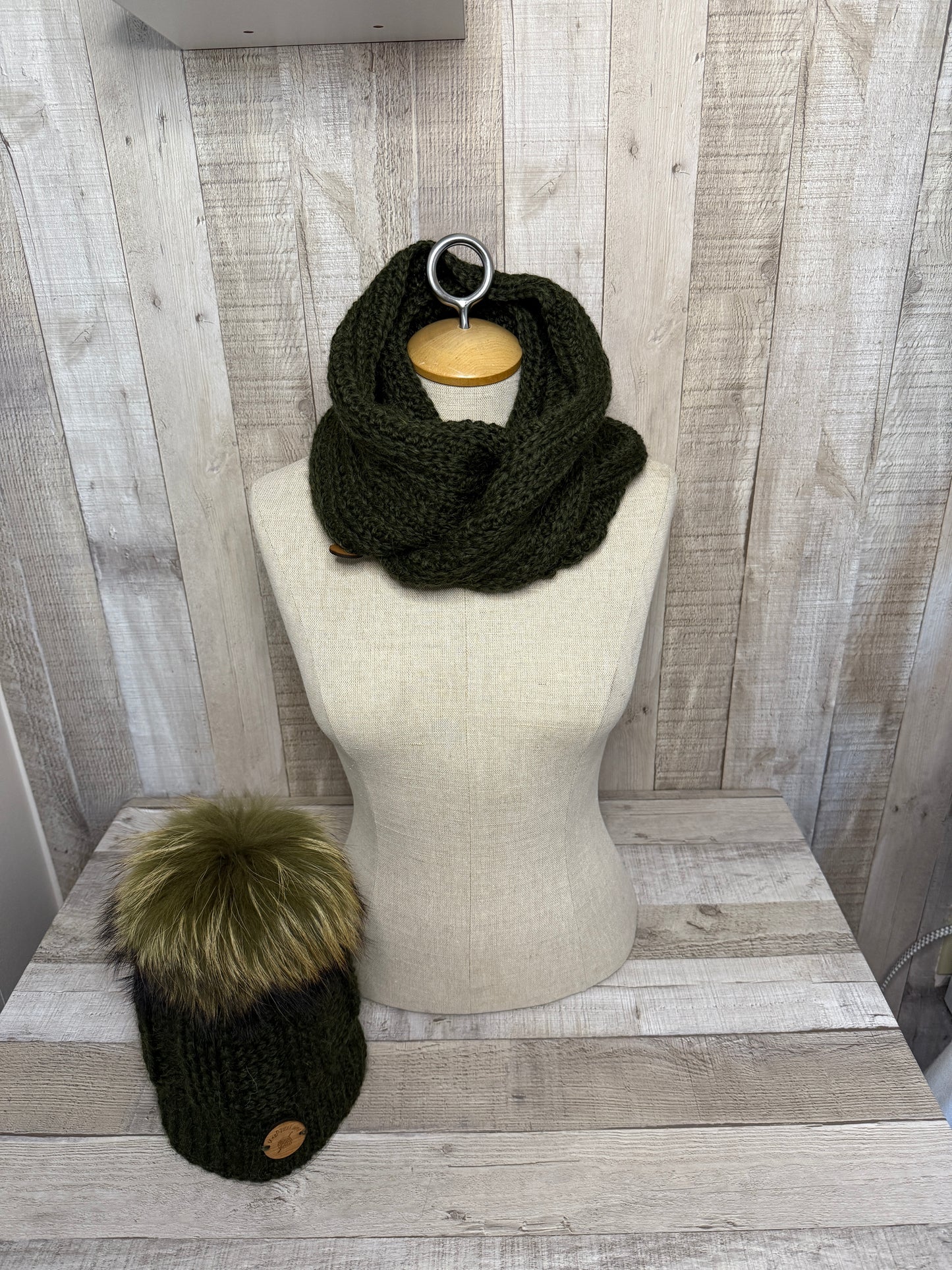 Alpaca and Wool Hat and Scarf Set