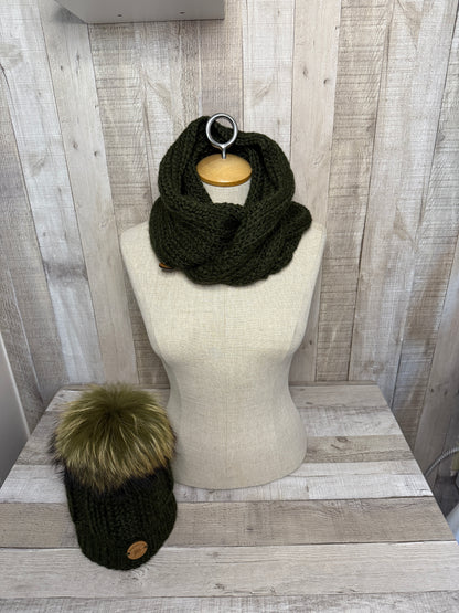 Alpaca and Wool Hat and Scarf Set