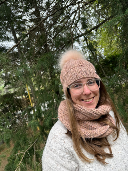 Alpaca and Wool Hat and Scarf Set