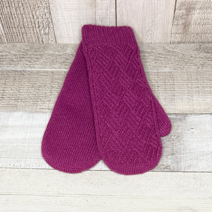 Mitaine tricot en laine et acrylique