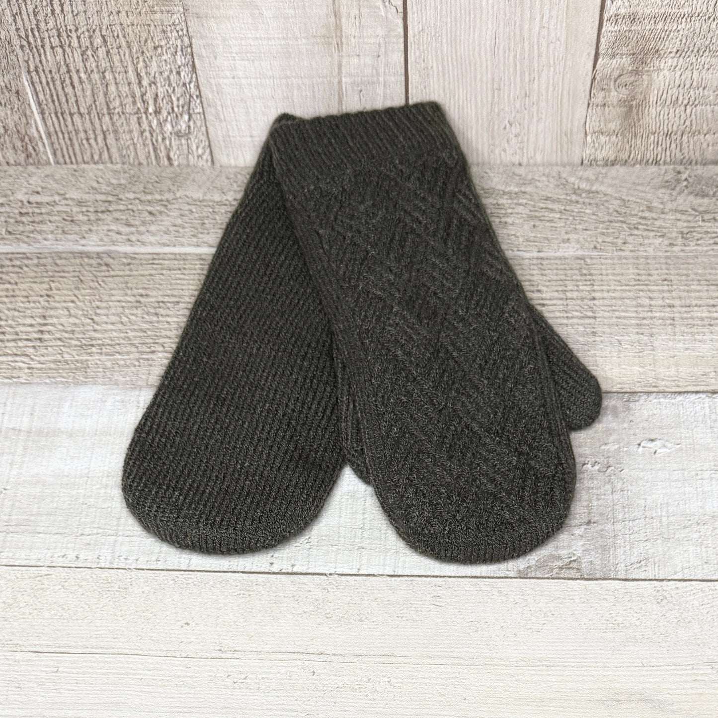 Mitaine tricot en laine et acrylique